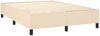 vidaXL Polsterbett mit Matratze Creme 140x190 cm Stoff, Härtegrad: H2 [3128282] Bild 4