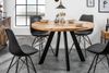 LebensWohnArt Esstisch Industrie-Look Esstisch ARTE 120cm rund Mangoholz natural Bild 3