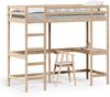 vidaXL Hochbett mit Schreibtisch 75x190 cm Massivholz Kiefer 842862 Bild 2