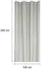 Haus und Deko Gardine Vorhang Leinenoptik 140x245 cm Ösen 2er Set blickdicht Struktur uni (2 St), Ösen, blickdicht, Polyester Bild 3