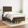 vidaXL Boxspringbett mit Matratze Dunkelbraun 120x190 cm Stoff 3270435 Bild 3