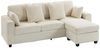 HOMCOM Ecksofa breite Sitzfläche Couch, Couch 1 Teile, 18 cm dicke Kissen, reversible Chaiselongue, robust bis 400 kg Bild 2