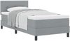 vidaXL Boxspringbett mit Kopfteil Hellgrau 100 x 200 cm Stoff 3338664 Bild 2