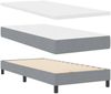 vidaXL Boxspringbett mit Kopfteil Hellgrau 100 x 200 cm Stoff 3338664 Bild 5
