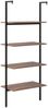vidaXL Leiterregal mit 4 Böden Dunkelbraun und Schwarz 64x35x152,5 cm 336383 Bild 5