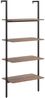 vidaXL Leiterregal mit 4 Böden Dunkelbraun und Schwarz 64x35x152,5 cm 336383 Bild 2