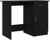 vidaXL Schreibtisch mit Schublade, Spanplatte Schwarz, 100 × 50 × 76 cm Bild 2