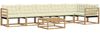 vidaXL Outdoor-Sofagarnitur 7 pcs Weiß und Creme 79 x 79 x 37 cm 3388744 Bild 2