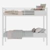 Metall-Etagenbett, Größe 90*190 cm, geeignet für Kinder, Jungen und Mädchen, mit Leiter und Geländer. Robuste Metallkonstruktion, umwandelbar in 2 Einzelbetten, keine Boxspring erforderlich. Bild 2
