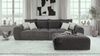 Polsterhocker XXL für Big-Sofa 120x120, Federkern Polstersitz in Cord Dunkelgrau Bild 3