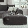 Polsterhocker XXL für Big-Sofa 120x120, Federkern Polstersitz in Cord Dunkelgrau Bild 2
