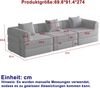 Schlafsofa mit Ablagefach & Stahlrahmen, wandelbarer Einzelsitz Sofa Bett mit rutschfester Unterlage,3-Sitzer,Grau Bild 4