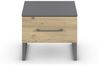 Nachtkommode >Butte< in Eiche Artisan / grau metallic - 40x34x42 (BxHxT) Bild 4