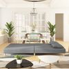 vidaXL Schlafsofa 2-Sitzer mit 2 Kissen Hellgrau Stoff 375887 Bild 3