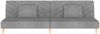 vidaXL Schlafsofa 2-Sitzer mit 2 Kissen Hellgrau Stoff 375887 Bild 4