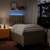 vidaXL Boxspringbett mit Matratze Creme 120x190 cm Stoff 3294314 Bild 5