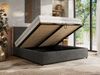 Premium Polsterbett LERIO CLASSIC 200 x 200 cm mit Stauraum, gepolstertem Kopfteil, Gasdruckfedern & Lattenrost - Modernes Design, Inkl. Lattenrost Pocket Matratze - Dunkelgrau Velvet - VIRE LUX Bild 3