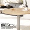 bümö Säulenhubtisch höhenverstellbar, Stehtisch Büro, Bistrotisch rund 80 x 80 cm - Besprechungstisch Ahorn, Stehtisch Holz-Platte, Säule aus Metall verchromt, Säulentisch, Hochtisch, ST08-3-C Bild 4