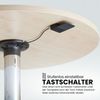 bümö Säulenhubtisch höhenverstellbar, Stehtisch Büro, Bistrotisch rund 80 x 80 cm - Besprechungstisch Ahorn, Stehtisch Holz-Platte, Säule aus Metall verchromt, Säulentisch, Hochtisch, ST08-3-C Bild 2