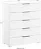 rauch Schubkastenkommode Skat Meridian Kommode Sideboard Wäscheschrank, mit 5 Schubladen mit Glasfront in elegantem Design Bild 3