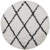 vidaXL Teppich Shaggy Hochflor Modern Creme und Schwarz Ø 280 cm 375381 Bild 2