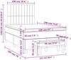 vidaXL Boxspringbett mit Matratze Schwarz 120x190 cm Stoff 3270371 Bild 2