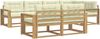 vidaXL Outdoor-Sofagarnitur mit Kissen 6 pcs Weiß und Creme Polyester 3386589 Bild 2