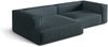 Micadoni Ecksofa Nuria 4-Sitzer Links Strukturierter Stoff Dunkel Petrol Bild 3