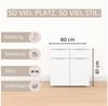 rauch Kombikommode Sideboard Schubladenkommode CORTONA mit Dekor-Front (Breite 80 cm inkl. Soft-Close-Funktion), mit 2 Schubladen und 1 verstellbaren Einlegeboden MADE IN GERMANY Bild 4