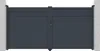 Vente-unique - VIAZO Eingangstor Metall Grau - B 4,6 cm x H 176 cm x L 350 cm Bild 4
