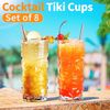 INFTYLE Kunststoff Tiki Becher 18 Oz - 8er Pack - Party Cocktails Limonade Bild 3