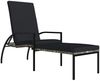 vidaXL Sonnenliege mit Fußhocker PE-Rattan Grau 317630 Bild 2