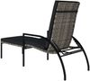 vidaXL Sonnenliege mit Fußhocker PE-Rattan Grau 317630 Bild 5