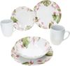 Ossia 6tlg Exotic Tearose Frühstücksset Steingut Teller Becher Müsli-Schale Bild 2