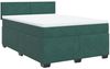vidaXL Boxspringbett mit Matratze Dunkelgrün 160x200 cm Samt 3286351 Bild 2