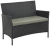 HTI-Living Garten-Essgruppe Outdoor Möbel Anthrazit 4-teiliges Set, (Stück, 4-tlg, 1 Zweisitzer, 2 Stühle, 1 Tisch), Sitzgruppe Terrassenmöbel Bild 3