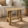 Hocker GEMI aus recyceltem Teak ca. L50cm in Natural Holzhocker Bild 3