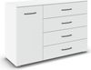 rauch Aditio Box, Kommode, 1-türig, 4 Schubladen, mit Softclose-Funktion, Farbe Weiß, BxHxT 120x81x42cm Bild 3