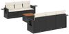 vidaXL 7-tlg. Garten-Sofagarnitur mit Kissen Schwarz Poly Rattan 3224453 Bild 2