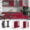 Spülenunterschrank Fame-Line Bordeaux Hochglanz 80 cm , AP Anthrazit Vicco Bild 2