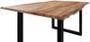 Baumkante Esstisch Sheesham naturbelassen 140 x 80 schwarz Mailand 76473867 Bild 3