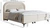 Selsey 'Loreo' Boxspringbett mit wasserfestem Samtbezug, greige, 140x200 cm Bild 5