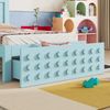 Hochbett mit Kreativem Block Design, Schubladen + Unterm Bett Stauraum,Blau,90*200cm,mit Matratze Bild 5