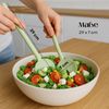 Cofi Salatbesteck 2-teilig – Salatlöffel & Salatgabel im Set – spülmaschinengeeignet Made in Germany, 29 cm lang Grün Bild 3