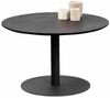 Couchtisch >Ida 2< runde Form, in Esche Dekor schwarz, Metall + MDF - 37x60cm (HxD) Bild 2