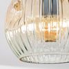 hofstein Deckenleuchte Deckenlampe aus Metall/Riffelglas in Schwarz/Bernsteinfarben/Klar, ohne Leuchtmittel, Deckenleuchte im Retro/Vintage-Design (Schirme Ø 15 cm), 2 x E14 Bild 3