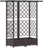 vidaXL Hochbeet mit Rankgitter und Dach Braun 124 x 40 x 121 cm PP 42032521 Bild 2
