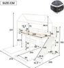 Etagenbett mit Rutsche, Hausbett-Design, 272 x 206 x 221 cm, Weiß, ohne Matratze Bild 4
