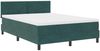 vidaXL Boxspringbett mit Kopfteil Dunkelgrün 140 x 190 cm Samt 3339239 Bild 4