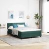 vidaXL Boxspringbett mit Kopfteil Dunkelgrün 140 x 190 cm Samt 3339239 Bild 1